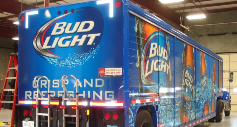 A Bud Light truck.