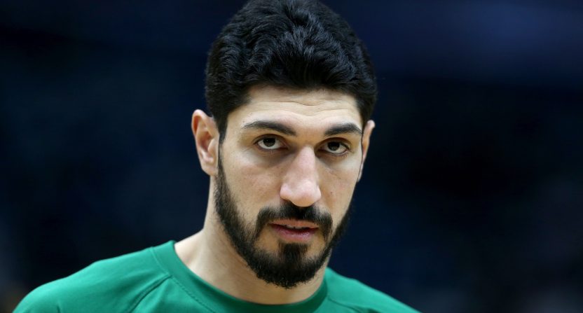 Jan 29, 2022; New Orleans, Louisiana, USA; Boston Celtics center Enes Freedom (13) before their game against the New Orleans Pelicans at the Smoothie King Center. Mandatory Credit: Chuck Cook-USA TODAY Sports